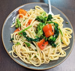 Spinach Pasta with Roasted Veggies – Pragmastery
